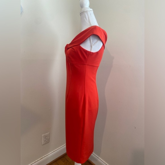 Trina Turk Imperative Portrait Neck Orange Sheath Dress 
Size 2 NWT - Picture 6 of 8